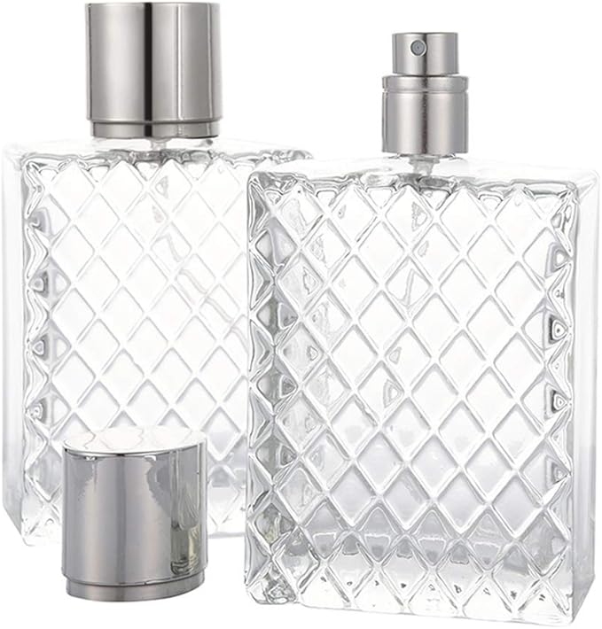 100ml 3.4 oz Refillable Spray Perfume Bottles large cosmetic Fine Mist Atomizer Empty Portabe Clear Glass Essential Oil Container for Travel