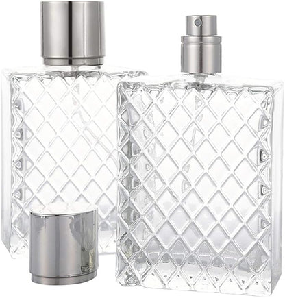 100ml 3.4 oz Refillable Spray Perfume Bottles large cosmetic Fine Mist Atomizer Empty Portabe Clear Glass Essential Oil Container for Travel