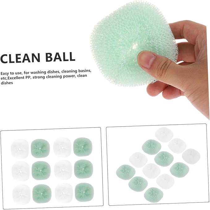 ORFOFE Kitchen Brush Pot Ball Cleaning Balls Tool High Performance Scrubbers for Cookware Cleaning Dishwashing Random Color