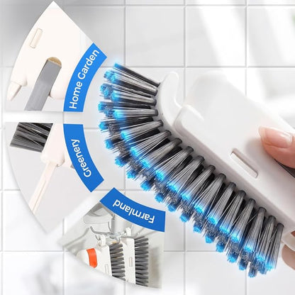 3-in-1 Removable Window Slot Brush,New Window Groove Cleaning Brush, Portable Window Track Cleaner Window Groove Cleaning Brush Tools with Hidden Scraper for Home Window Groove (Gray -1Set)