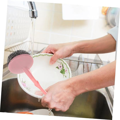 1set Steel Ball Cleaning Ball Stove Top Cleaner Pan Cleaning Tool Pot Scrubber