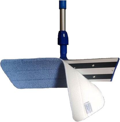 Real Clean 16 inch Commercial Professional Microfiber Mop Kit with Two Microfiber Mop Pads for All Surfaces