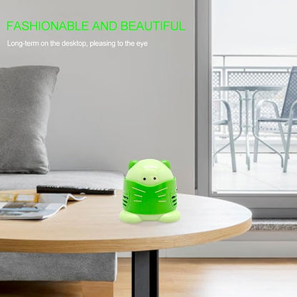 Cartoon Desktop Vacuum Cleaner Clean Excess Drill Tools Mini Cleaning Machine (Extractor - Green)