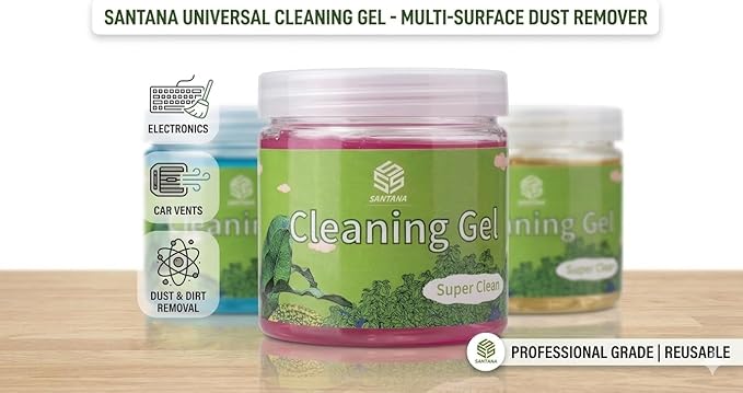 Cleaning Gel for Car Detailing & Keyboard Cleaner - Universal Dust Remover Putty for PC, Laptop, Vents, Cameras - No Residue, Fragrance-Free & Reusable Mud Cleaner for Electronics (Pink) Pack of 3