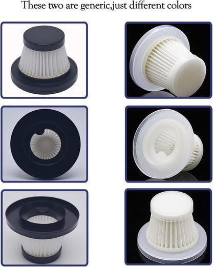 6-Pack LT-117C HEPA Filter Replacement: ONLY for KMM LT-117C Handheld Car Vacuum Cleaner (Blue Body)