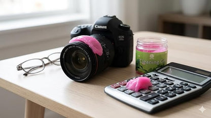Cleaning Gel for Car Detailing & Keyboard Cleaner - Universal Dust Remover Putty for PC, Laptop, Vents, Cameras - No Residue, Fragrance-Free & Reusable Mud Cleaner for Electronics (Pink) Pack of 3
