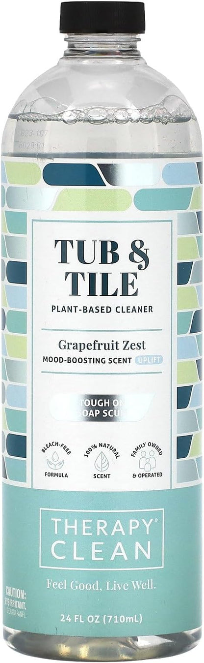 Therapy Clean Tub & Tile, Plant-Based Cleaner, Grapefruit Zest, 24 fl oz (710 ml)