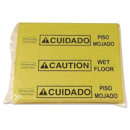 Rubbermaid Commercial Products, Over the Spill Pad Refill, Absorbent Mat Pads, Yellow, Medium, Fast at Absorbing Water/Oil/Beverages, For Residential/Commercial/Restaurant/Office/Facility Use