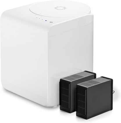 Airthereal R500 Electric Kitchen Composter with SHARKSDEN Tri-Blade | Turns Food Scraps into Dry Fertilizer in 4 Hours | Odorless Countertop Waste Recycler, 2.5L, Dishwasher Safe (Glossy Pearl White)