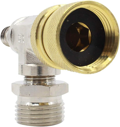Brass Faucet Adapter – Bleeder T, Garden Hose Threads, Water Flow Tee for Blend Centers, Mop Buckets & Spray Bottles, Portable Water Supply