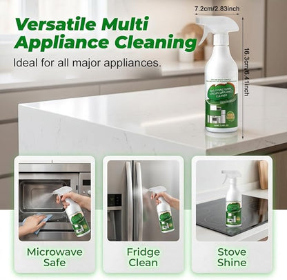 Kitchen Cleaner Spray, Heavy Duty Oil Stain Remover, Multi-Purpose Household Cleaner for Cooktop, Oven, Stove, Range Hood, Fast Grease Cleaning, 100ml/3.38 Fl.Oz (1)