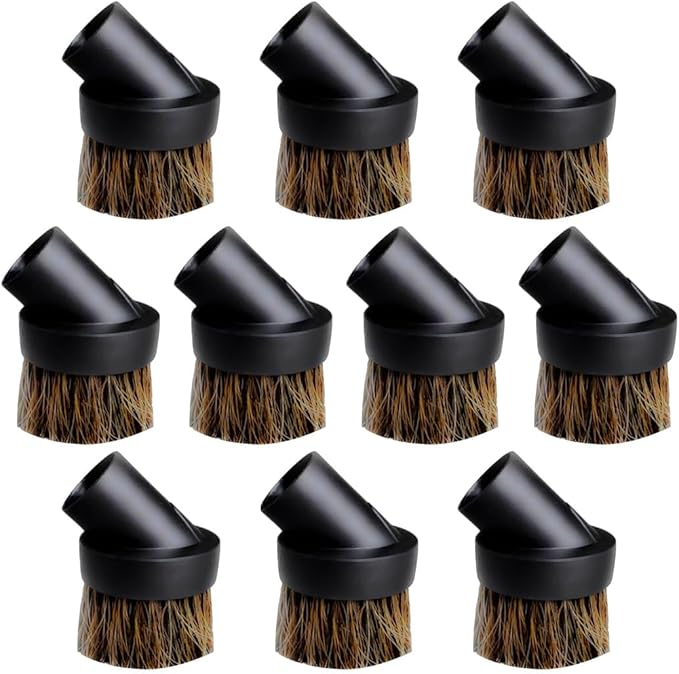 Selgo niversal Vacuum Cleaner Dusting Brush with Horse Hair Bristles, Black (Dusting Brush), Pack of 10