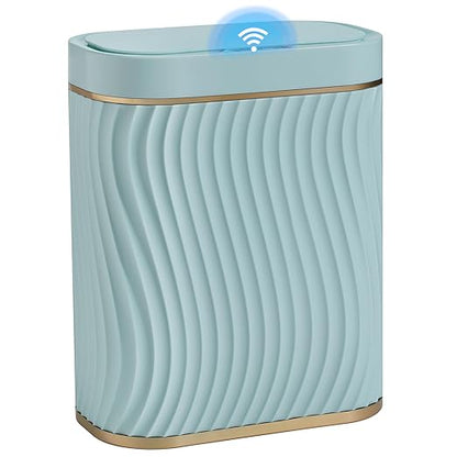 Ogikey Bathroom Small Trash Can with Automatic Touchless Lid, 2.6 Gallon Smart Garbage Can Narrow Waterproof Trash Bin for Bedroom, Office, Living Room