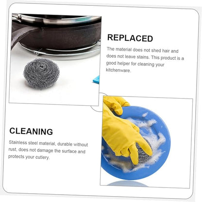 Ciieeo 20pcs Pot Scrubbers Set Heavy-Duty Cleaning Balls for Kitchen Outdoor Use Wire Balls for Vigorous Scrubbing and Scouring
