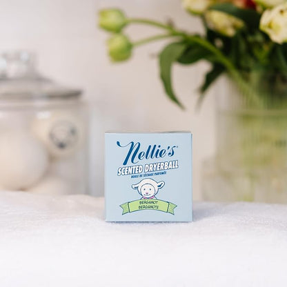 Nellie's Scented Wool Dryerball - Bergamot Scented - Made with 100% Pure New Zealand Wool and Lasts Approximately 50 Drying Loads - Silent in Your Dryer!