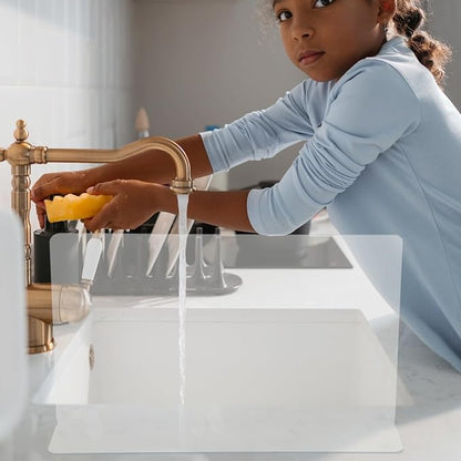 VOSAREA Kitchen Sink Splashing Guard Bathroom Bathtub Board Transparent Water Shield for Spatter Prevention Decor