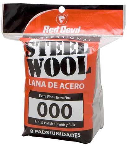 Red Devil 0321 Steel Wool, 000 Extra Fine, (Pack of 48)