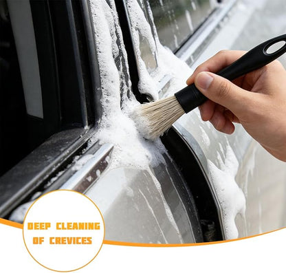 9PCS Car Detailing Brush Kit, Includes 5 Soft No Scratch Detail and 2 Air Vent & 2 Wire Brush, Multi-Use Automotive Interior Detailing Duster Tool Kit, Universal for Most Vehicles