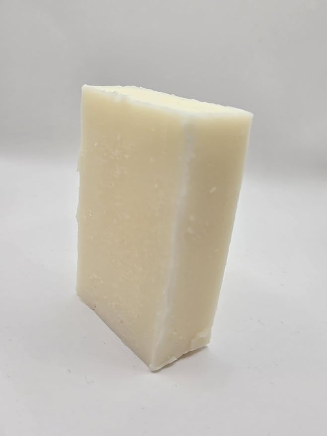 Tallow Soap Work Bar (Unscented 4oz) Handmade Grass Fed Beef Tallow Soap with Nourishing Oils (Sisal Soap Saver Bag Included)