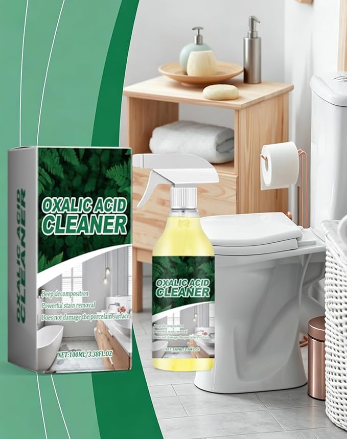 Oxalic Acid Cleaner - 2026 Oxalic Acid Powerful Stain Cleaner, Advanced Rust & Water Scale Remover, Multi-Surface Cleaning Spray for Bathroom & Kitchen Tiles, Sinks, Tubs & Porcelain (1PCS)