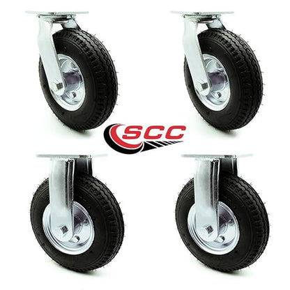 Service Caster RUB-SCC-100S280-PNB-2-R280-2 4436M1 FG4436M10000 Rubbermaid Replacement Caster Kit