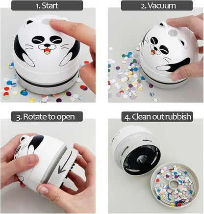 allydrew Mini Portable USB Desktop Vacuum, Panda