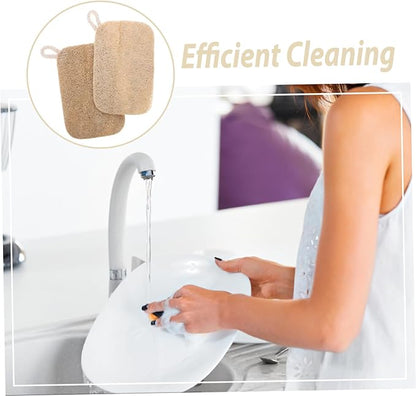 10pcs Natural Loofah Dish Sponge Dish Sponges Loofah for Washing Kitchen Scrubbers Scratch Cleaning