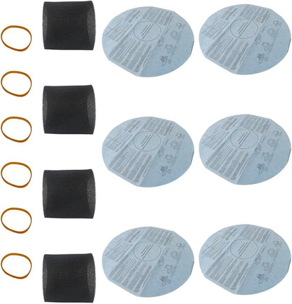 XSPANDER 6x Filters 90107/90137 and 4x Foam Sleeve 90585 & 6x Retaining Bands Fit for shop vac mini 1 gallon: 2011600(2E200); 1x1 vac: 2010100; Fit for Shop vac hang up (2015 Model)（16 Pieces)