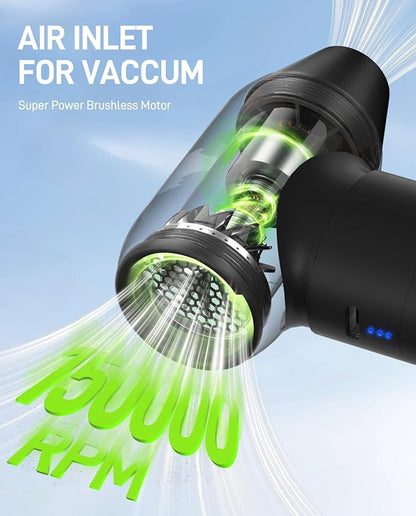 Compressed Air Duster, 150000 RPM Electric Air Blower for Drone Maintenance, Camera Sensor & Lens Cleaning Kit, Professional Duster for DJI, DSLR, 3D Printers & Sensitive Optics