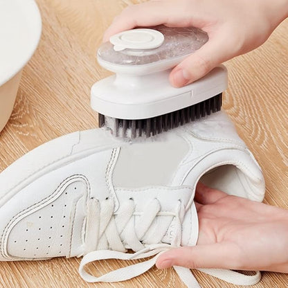 Scrub Brush, Soap Dispensing Palm Brush Household Cleaning Tools Washing Brush for Laundry Cloth Shoe Curtain Tablecloth