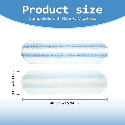 Pure Realm 6 Pack Mop Replacement Pads for Ocedar H2prO Flat Mop System, Washable and Reusable Handle Pads Refills for Floor Cleaning