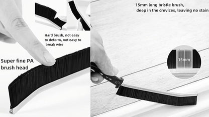 8 PCS Crevice Cleaning Brush,Hard Bristle Crevice Cleaning Brush,Crevice Cleaning Tool is Effective to Clean The Small Gap of Kitchen, tolilet and Windows.
