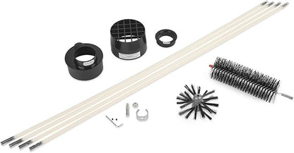 Dryer Vent Duct Cleaning Kit - Gardus RLE202 LintEater Rotary Dryer Vent Cleaner Kit, Removes Lint, Dryer Vent Cleaning System Extends Up to 12’ with 4 Flexible 3' Rods, Air Duct Cleaning Tools