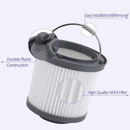 Pvf110 Replacement Filter for Black and Decker Cordless Pivot Vac Bdh2000pl, Phv1810 and Bdh2020fl, Bdh2020flfh, Bdh1620flfh Flex Hand Vacuum, Part #90552393, 4 Pack