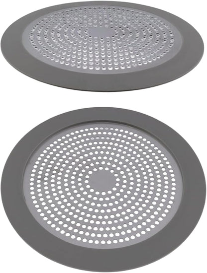 2 Pcs Shower Drain Hair Catcher 5.7"x5.7" Stainless Steel Shower Drain Cover Easy to Clean for Bathroom
