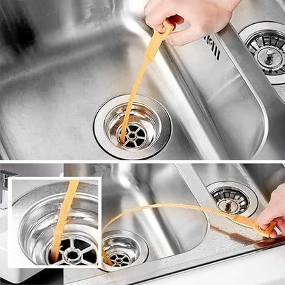 Drain Cleaning Tool Set, 79" Extra-Long Drain Clog Remover, (6pcs) 25" Hair Drain Snakes, (2pcs) 25" Cleaning Brushes for Sink, Tub, Toilet & Sewer, (9-Pieces Tool Set)