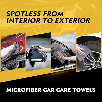 HOMEXCEL 800 Packs Microfiber Cleaning Cloth, 11.5 x 11.5 inch Microfiber Towels for Cars, Ultra Absorbent Washing Cloth, Lint Free Streak Free Cleaning Rags for Car, Kitchen, and Window (Grey)