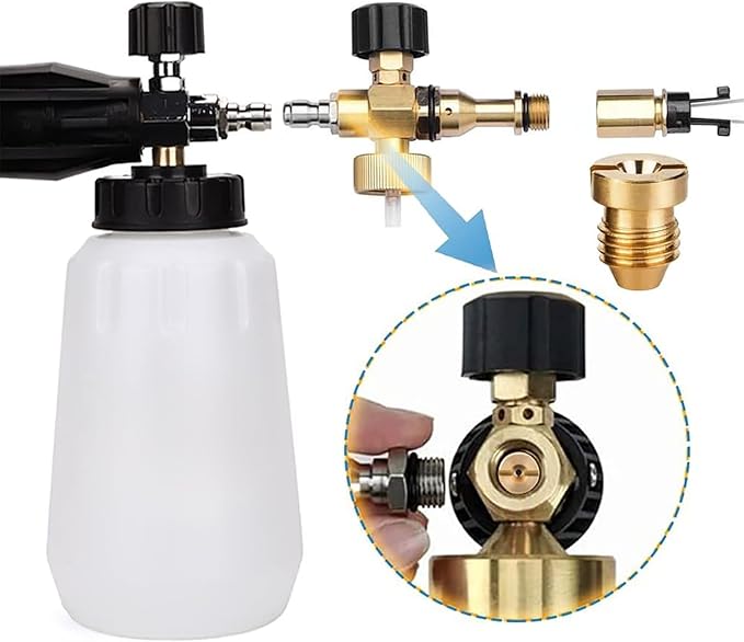 1.25 mm Foam Cannon Orifice Nozzle Tips, 1.25mm Universal Connector for Foam Sprayer, Washer Replacement Nozzles, Precision Foam Cannon Orifice for Car Wash and Garden Hose Use(2Pcs)