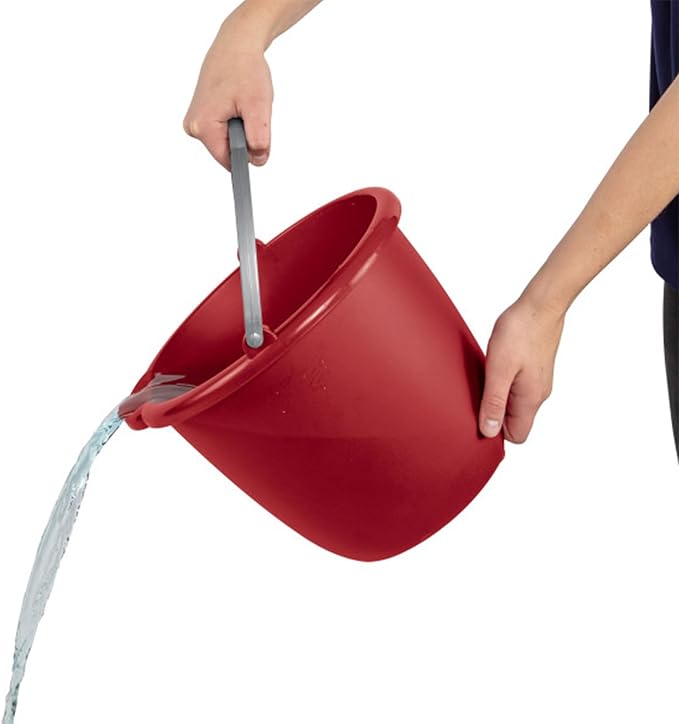 Sterilite 10 Qt Spout Pail with Handle, Bucket for Household Cleaning, Washing The Car, and Mopping, Spout to Easily Pour Water, Red, 36-Pack