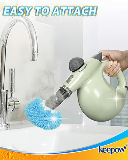 KEEPOW 4 Pack Reusable Steam Mop Pads Compatible with Bissell Steam Shot Omni, PurSteam, Wagner Spraytech Handheld Steam Cleaner, Universal Microfiber Cloths Steam Mop Pads, Washable Mop Pads
