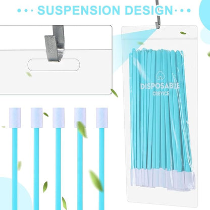 Sieral Disposable Crevice Cleaning Brushes Bulk Disposable Crevice Cleaner Tools for Toilet Window Sill Keyboard Car Ac(100 Pcs)