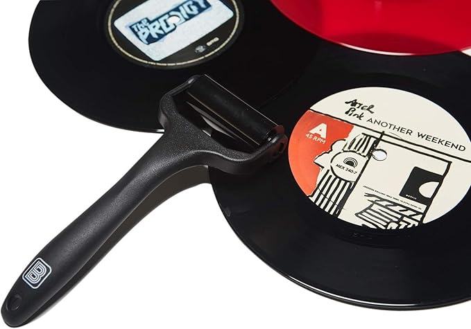 Big Fudge Record Pal, Vinyl Roller Cleaner. Black Vinyl Record Cleaner in Gift Pack. Silicone Lint Roller for LP Records, Anti-Static Record Duster.