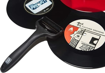 Big Fudge Record Pal, Vinyl Roller Cleaner. Black Vinyl Record Cleaner in Gift Pack. Silicone Lint Roller for LP Records, Anti-Static Record Duster.