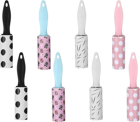 8 Pcs Mini Lint Roller for Travel Lint Roller Travel Size Mini, Small Rollers Romovers for Pet Hair Bulk Sticky Clothes for Pet Hair Extra Sticky Dog Cat