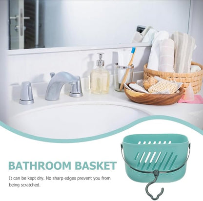 PRETYZOOM Hanging Shower Basket Portable Cleaning Supply Basket Plastic Bathroom Organizer over Toilet Storage for Shampoo Conditioner Loofahs Bath Accessories