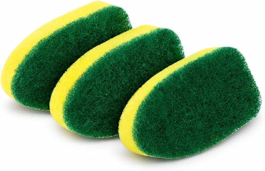LIBMAN Dish Wand Refills - 3 Pk Dish Wand Sponge Refills - Durable - Non Scratch - Dishmatic Compatible, Fits Dishmatic Dishwands