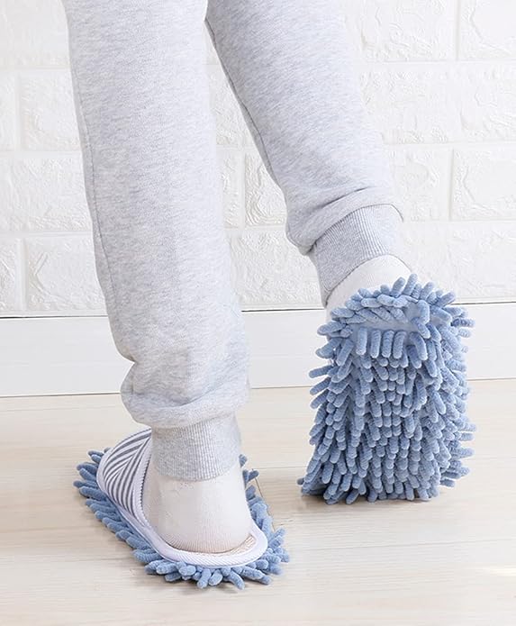 Microfiber Slippers Floor Cleaning Mop House Dust Detachable Mopping Shoes Cleaning Tool Unisex Open Toe