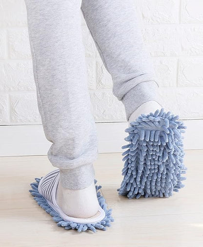 Microfiber Slippers Floor Cleaning Mop House Dust Detachable Mopping Shoes Cleaning Tool Unisex Open Toe