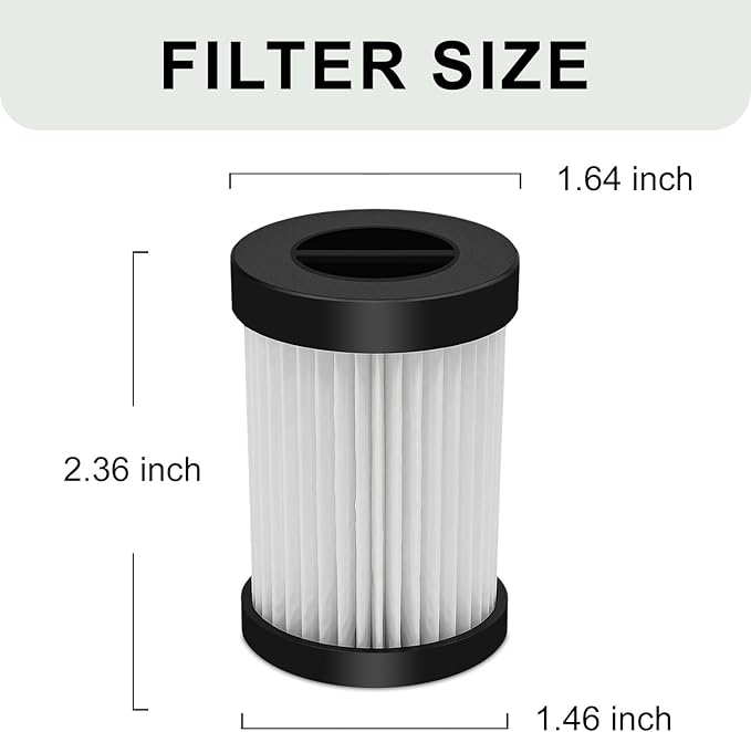 Mattress Vacuum Replacement Filter Compatible with FEPPO Mattress Vacuum Cleaner(LW-P1012).HEAP Filter-4Pack