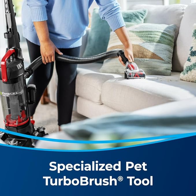 Power Force Helix Turbo Rewind Pet Bagless Upright Vacuum, Multi-Cyclonic, Lightweight, 25Ft Cord, Pet Turbo Brush